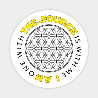 The Source is with me (Flower of life) - light colors Magnet